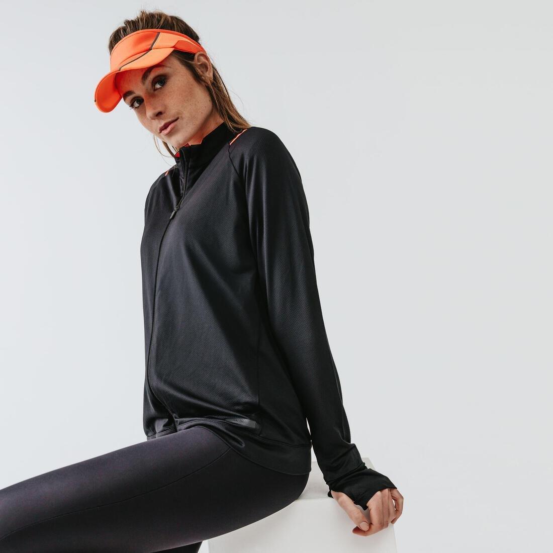 Extra Large  Run Dry Women's Running Jacket, Black, , large image number 8