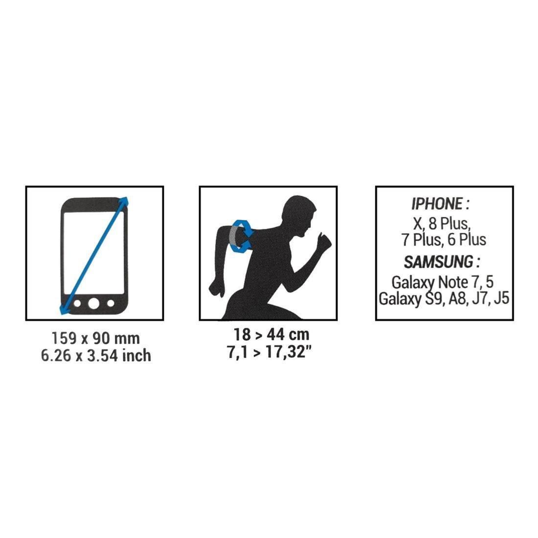 Large Phone Running Armband, Zinc Grey, , large image number 10