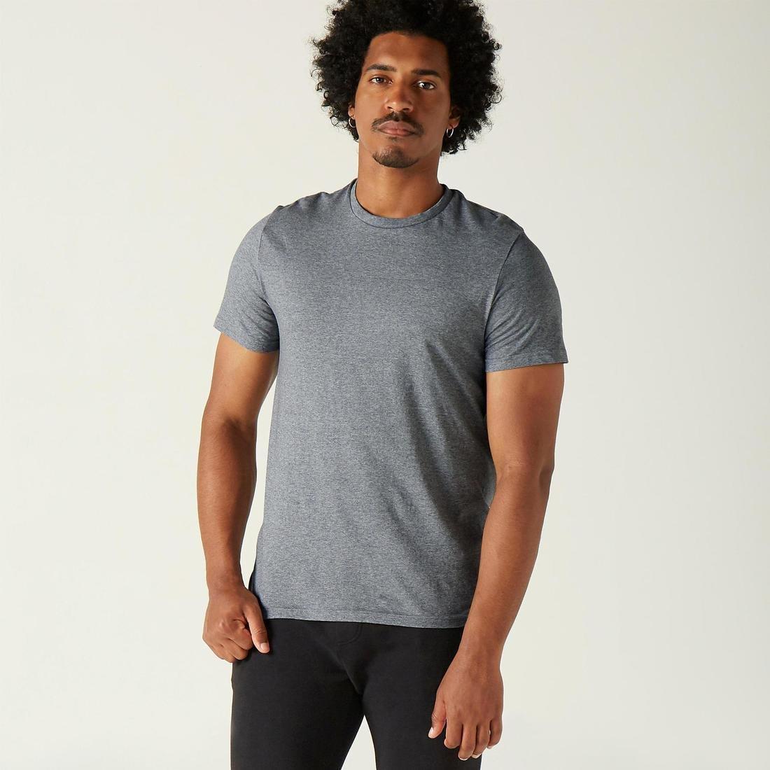 Medium Fitness Pure Cotton T-Shirt Sportee, Grey, , large image number 0