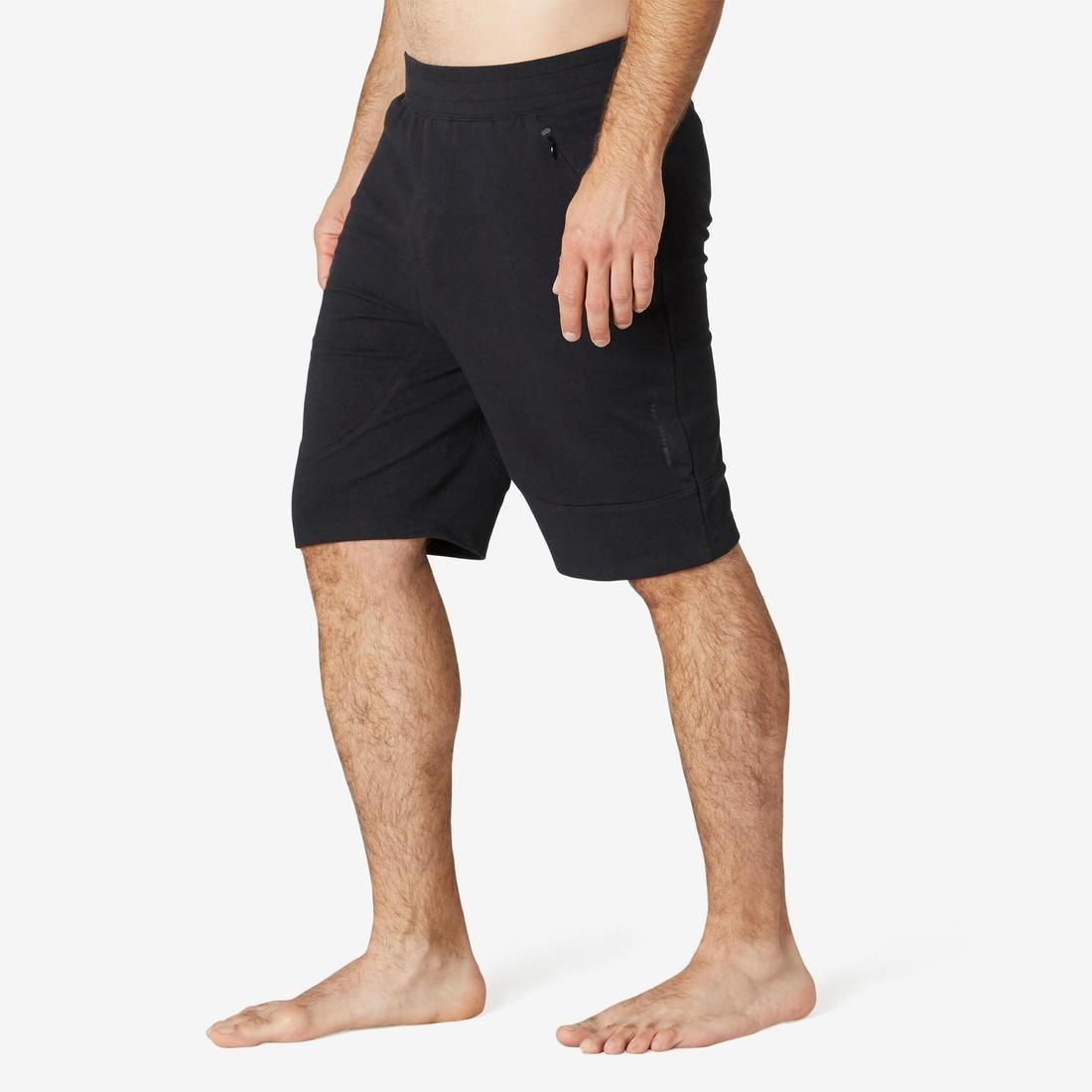 Medium  Men's Long Sport Slim-Fit Shorts 900, Black, , large image number 0
