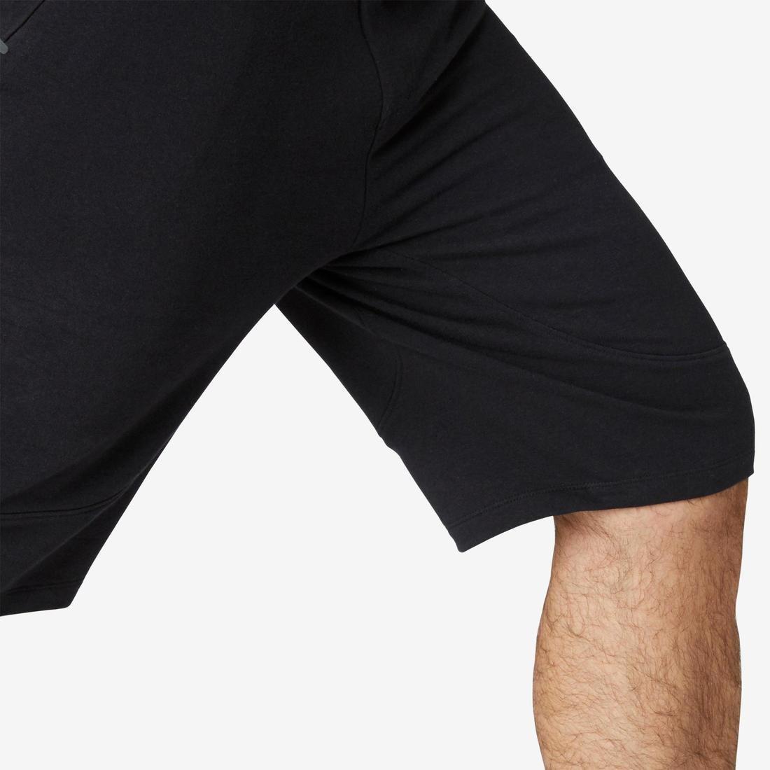 Medium  Men's Long Sport Slim-Fit Shorts 900, Black, , large image number 5