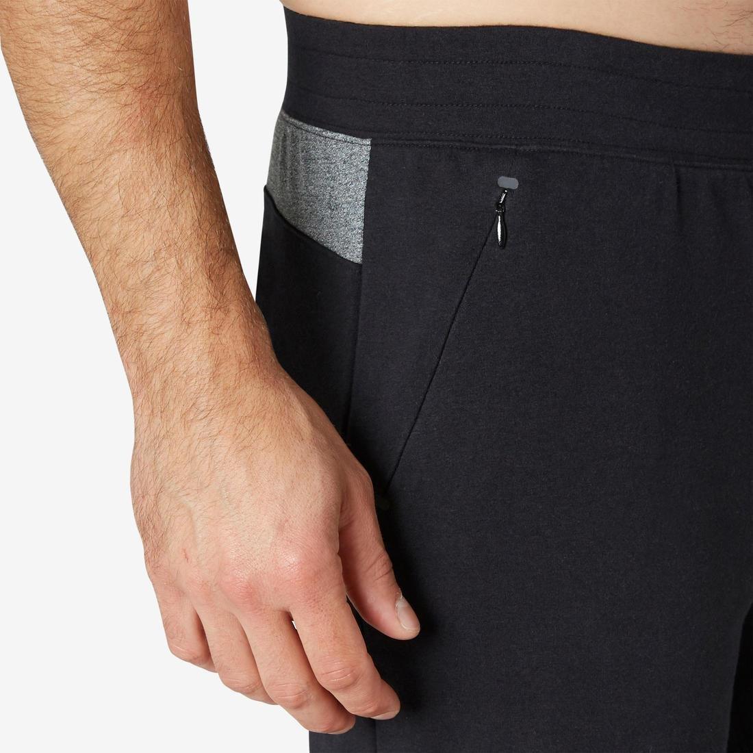 Medium  Men's Long Sport Slim-Fit Shorts 900, Black, , large image number 11