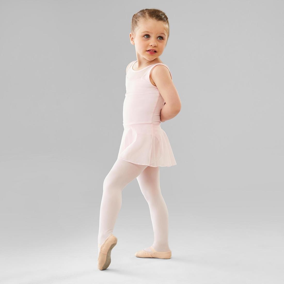 4-5Y Girls' Mixed Media Ballet Skirted Leotard, Candyfloss, , large image number 0