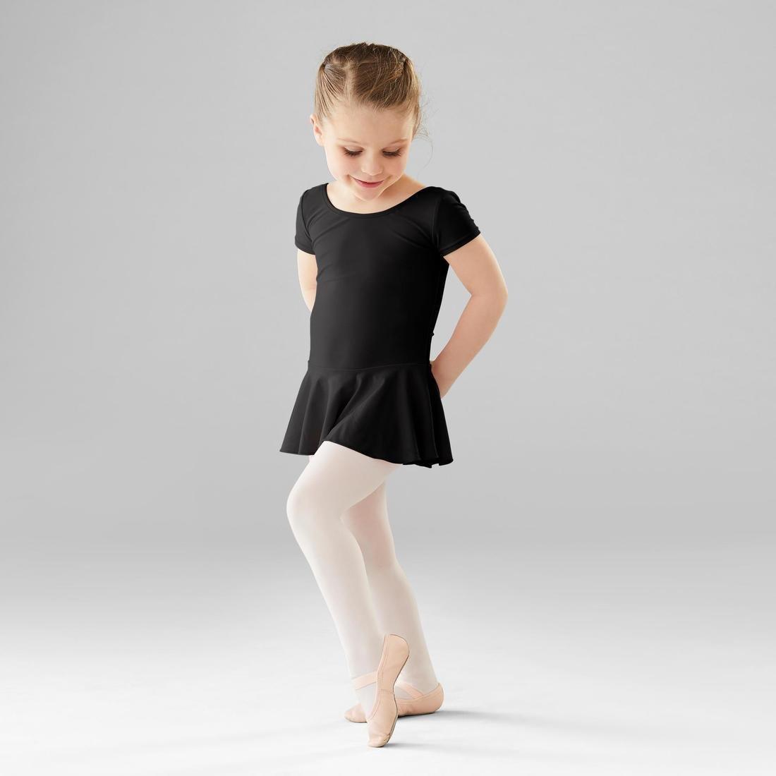4-5Y Girls' Ballet Skirted Leotard, Black, , large image number 0