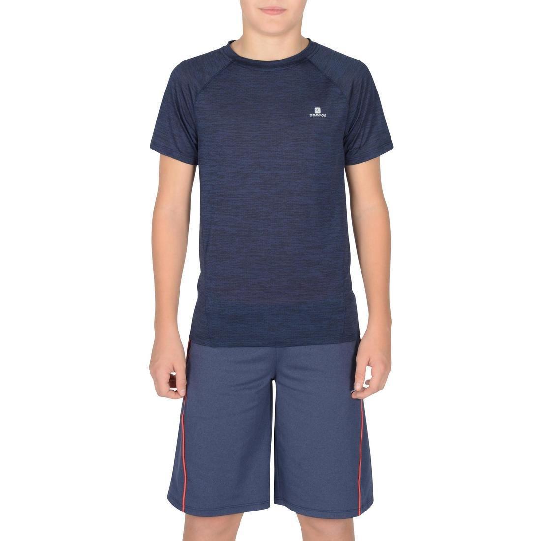 S500 Boys' Short-Sleeved Gym T-Shirt - Navy, No Color, large image number 2