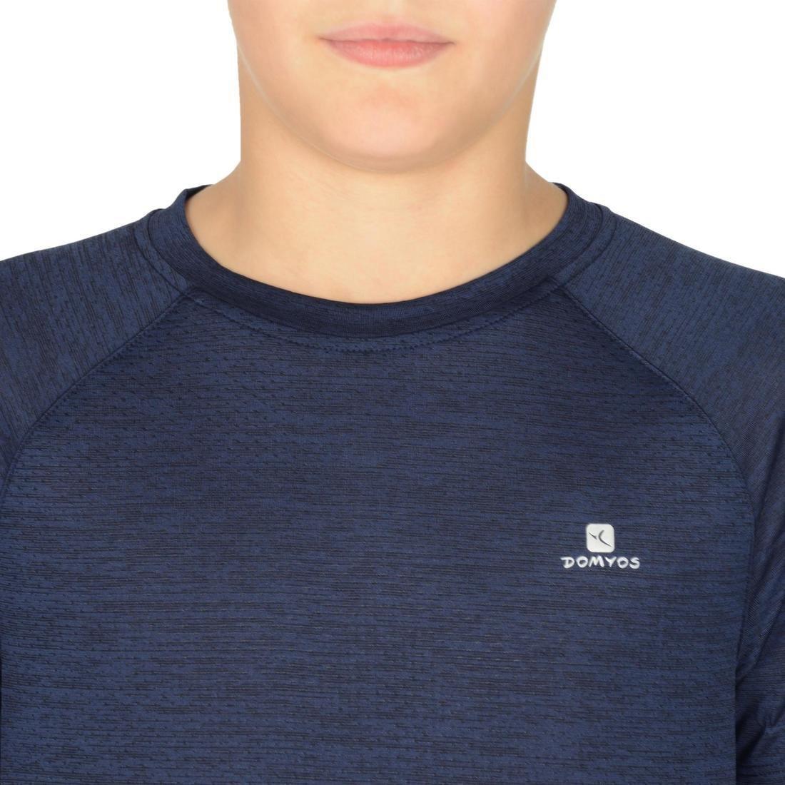 S500 Boys' Short-Sleeved Gym T-Shirt - Navy, No Color, large image number 6