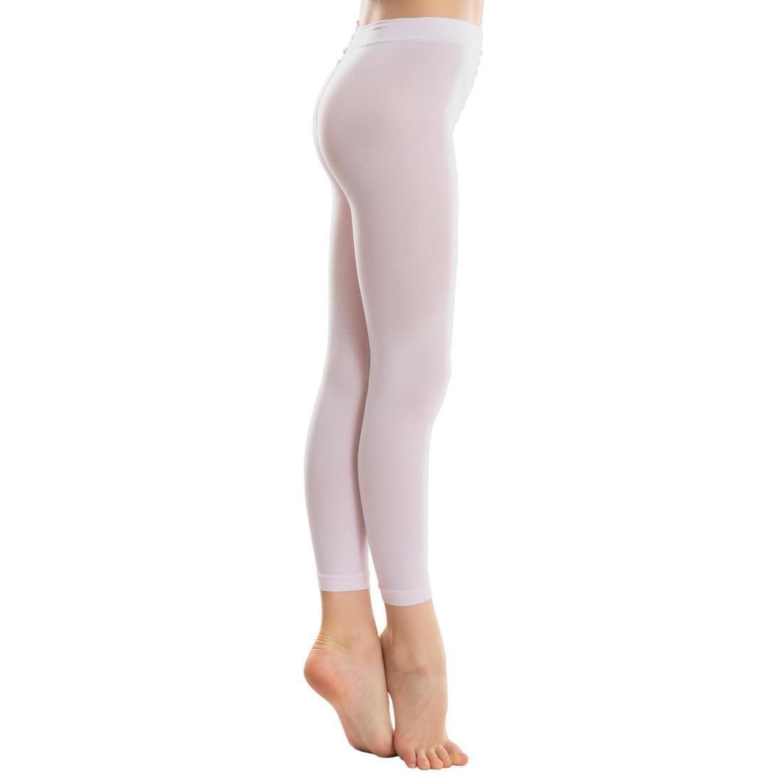6-7Y  Girls' Footless Ballet and Modern Dance Tights, Light Pink, , large image number 1