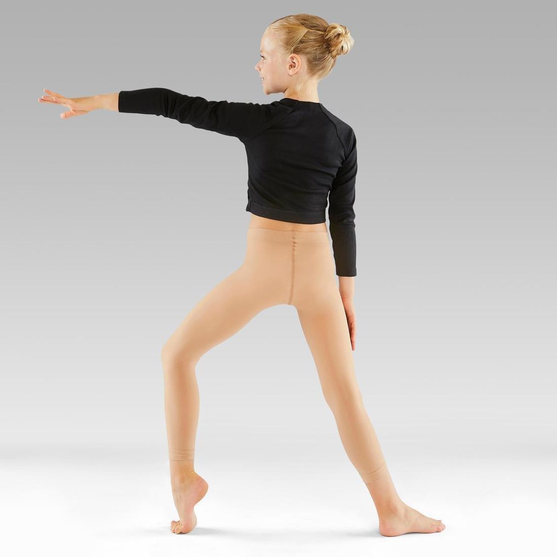 6-7Y  Girls' Footless Ballet and Modern Dance Tights, Light Pink, , large image number 8