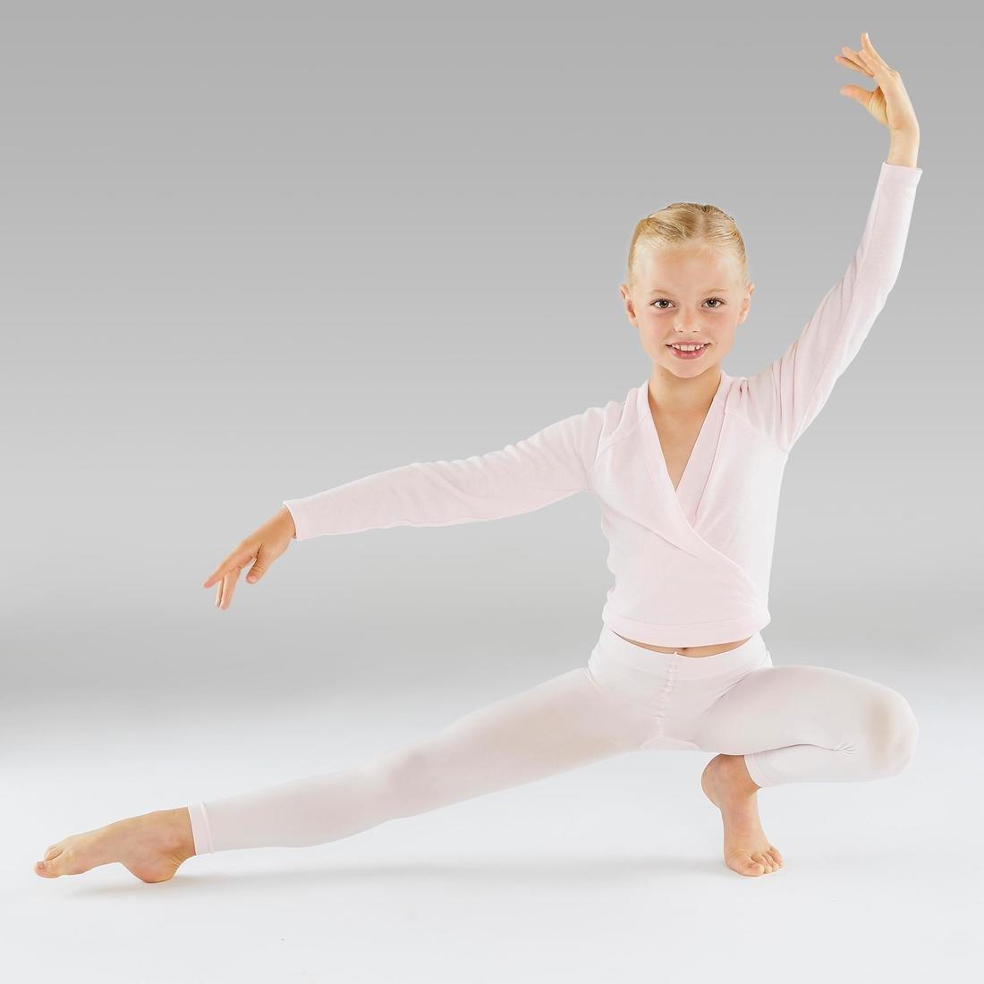6-7Y  Girls' Footless Ballet and Modern Dance Tights, Light Pink, , large image number 12