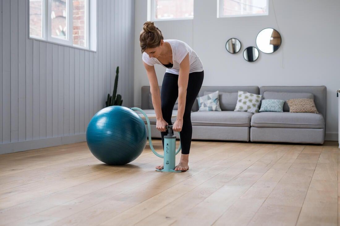500 Pilates Large Inflate/Deflate Ball Pump 4L, Blue, , large image number 7
