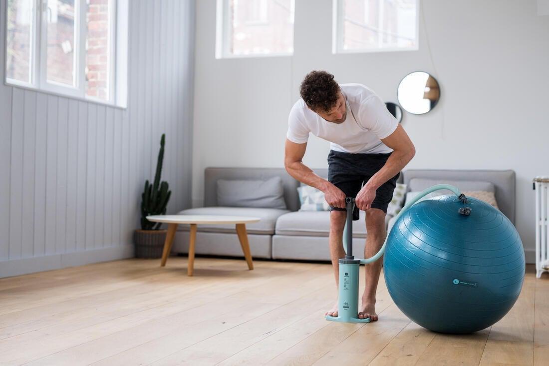 500 Pilates Large Inflate/Deflate Ball Pump 4L, Blue, , large image number 8