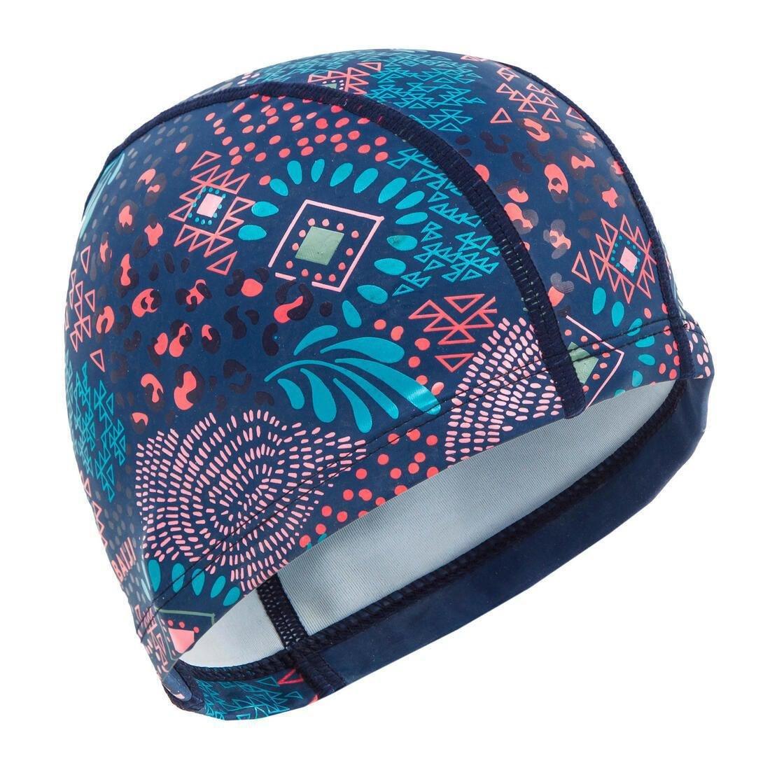 Adult Silicone Mesh Swim Cap Size S - Print Wozboy, Navy Blue, , large image number 12