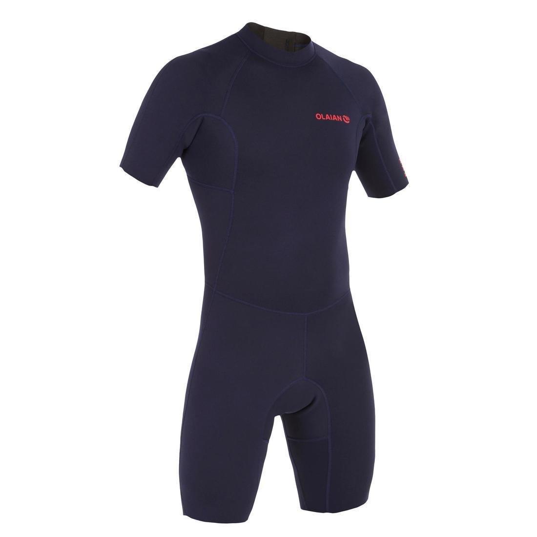 Large  100 Men's 1.5mm Neoprene Shorty Surfing Wetsuit - Navy Blue, , large image number 0