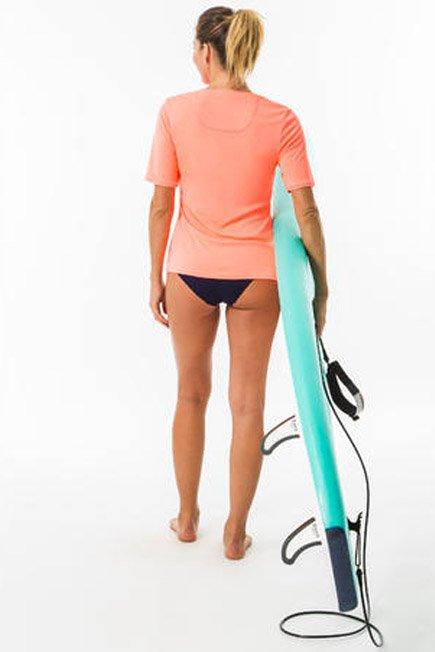 Small  Water T-Shirt Anti UV Surf Short-Sleeved Women, Fluo Peach, , large image number 6