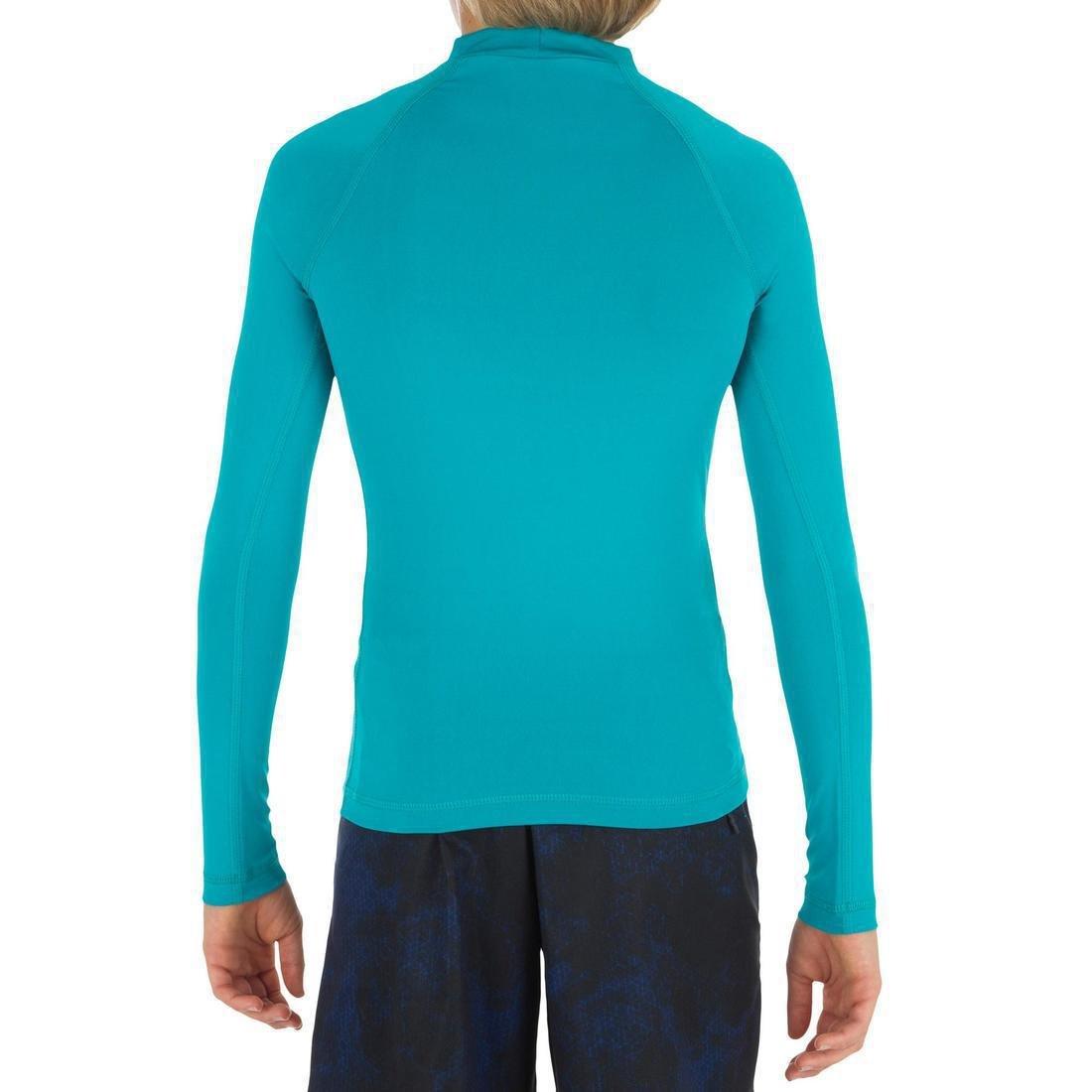 12-13Y Anti-UV T-shirt Long-Sleeved 100, Dark Peacock Blue, , large image number 5