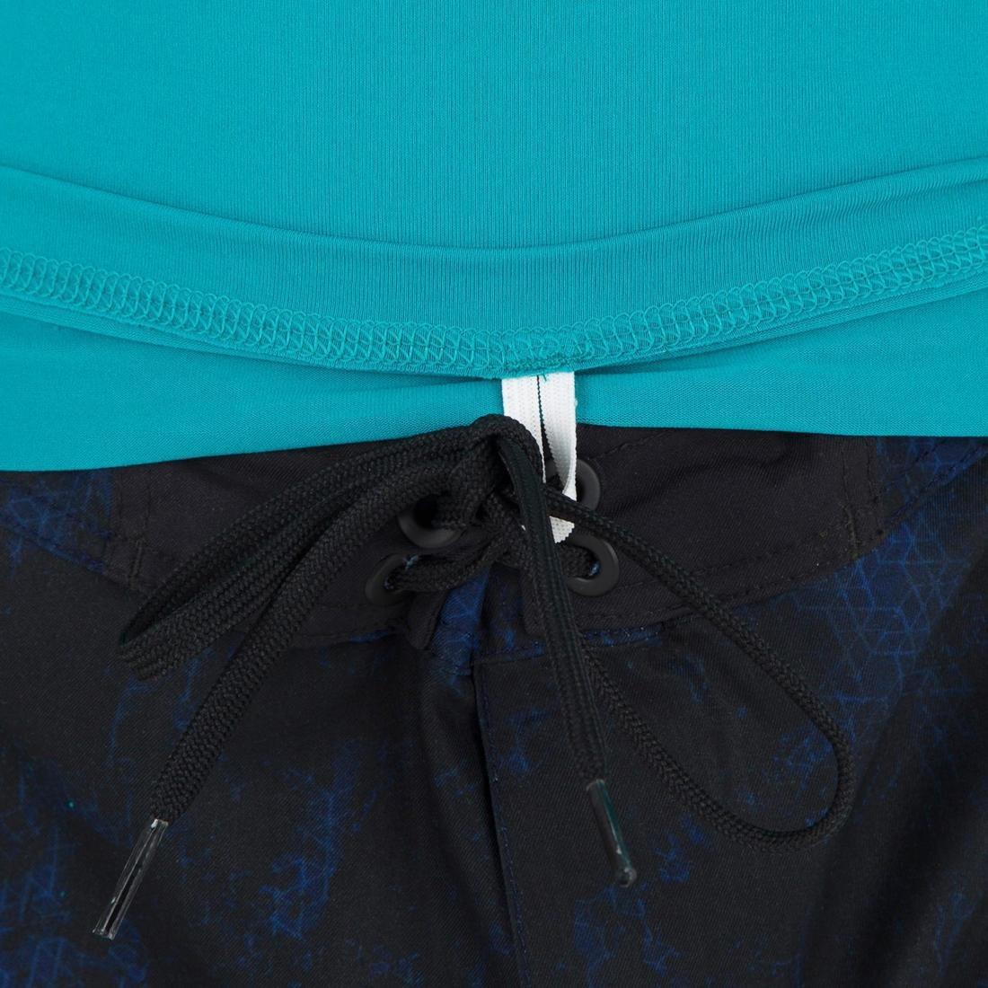 12-13Y Anti-UV T-shirt Long-Sleeved 100, Dark Peacock Blue, , large image number 7