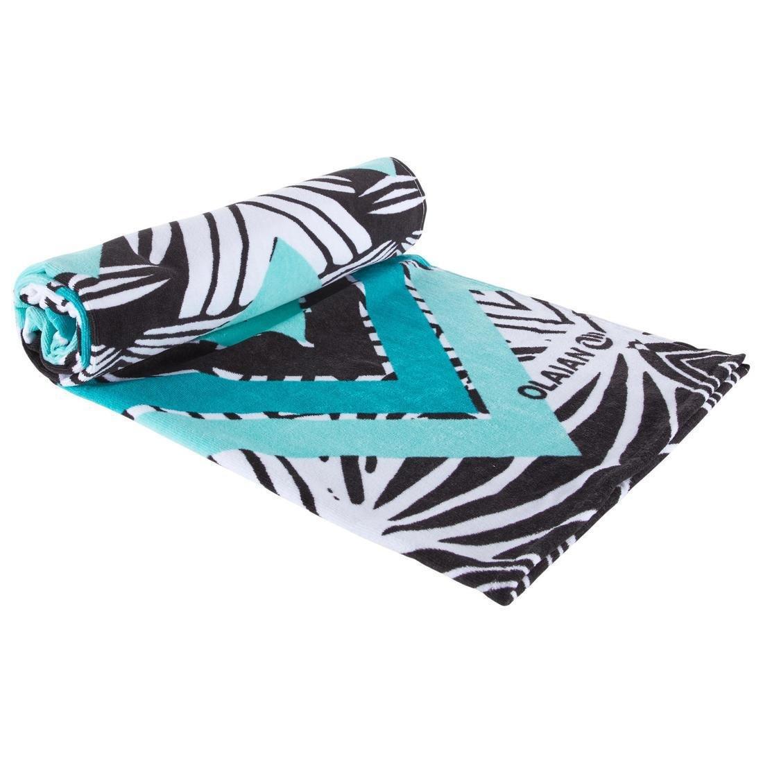 Towel L 145 x 85 cm - Print Street, Turquoise, , large image number 2