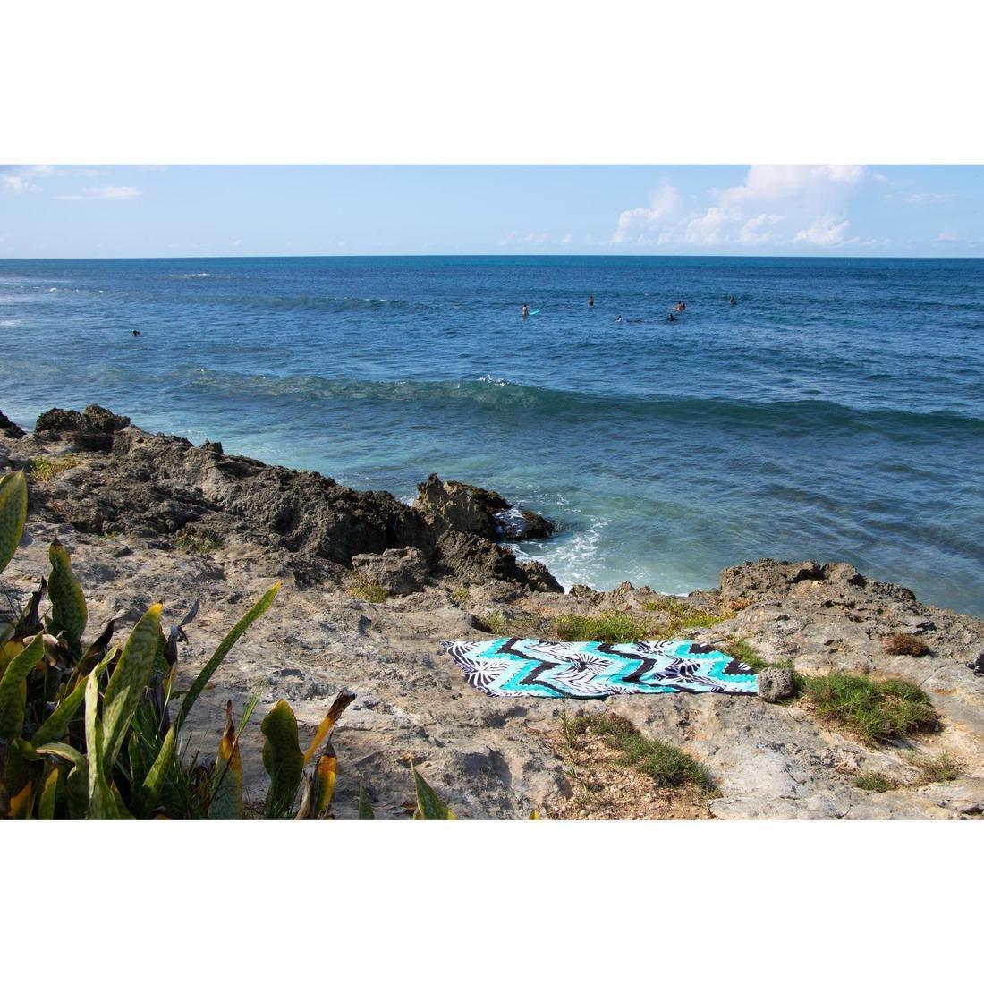 Towel L 145 x 85 cm - Print Street, Turquoise, , large image number 3