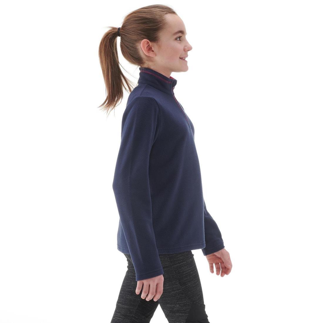 12-13 Years Kids' Hiking Fleece - Mh100 Aged 7-15, Deep Blue, , large image number 4