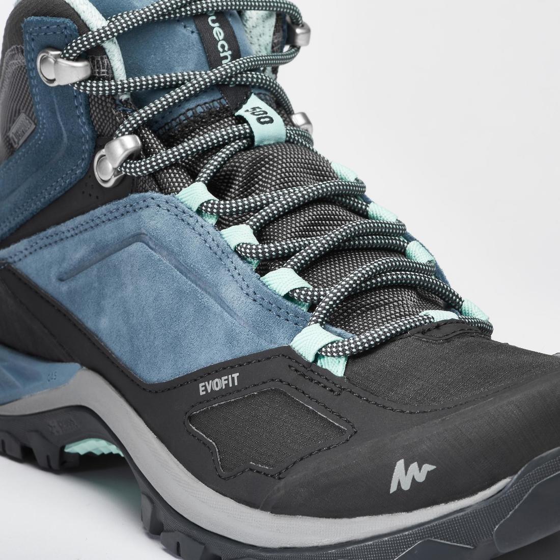 EU 40 Women's waterproof mountain walking boots - MH500 Mid, Blue Grey, , large image number 11