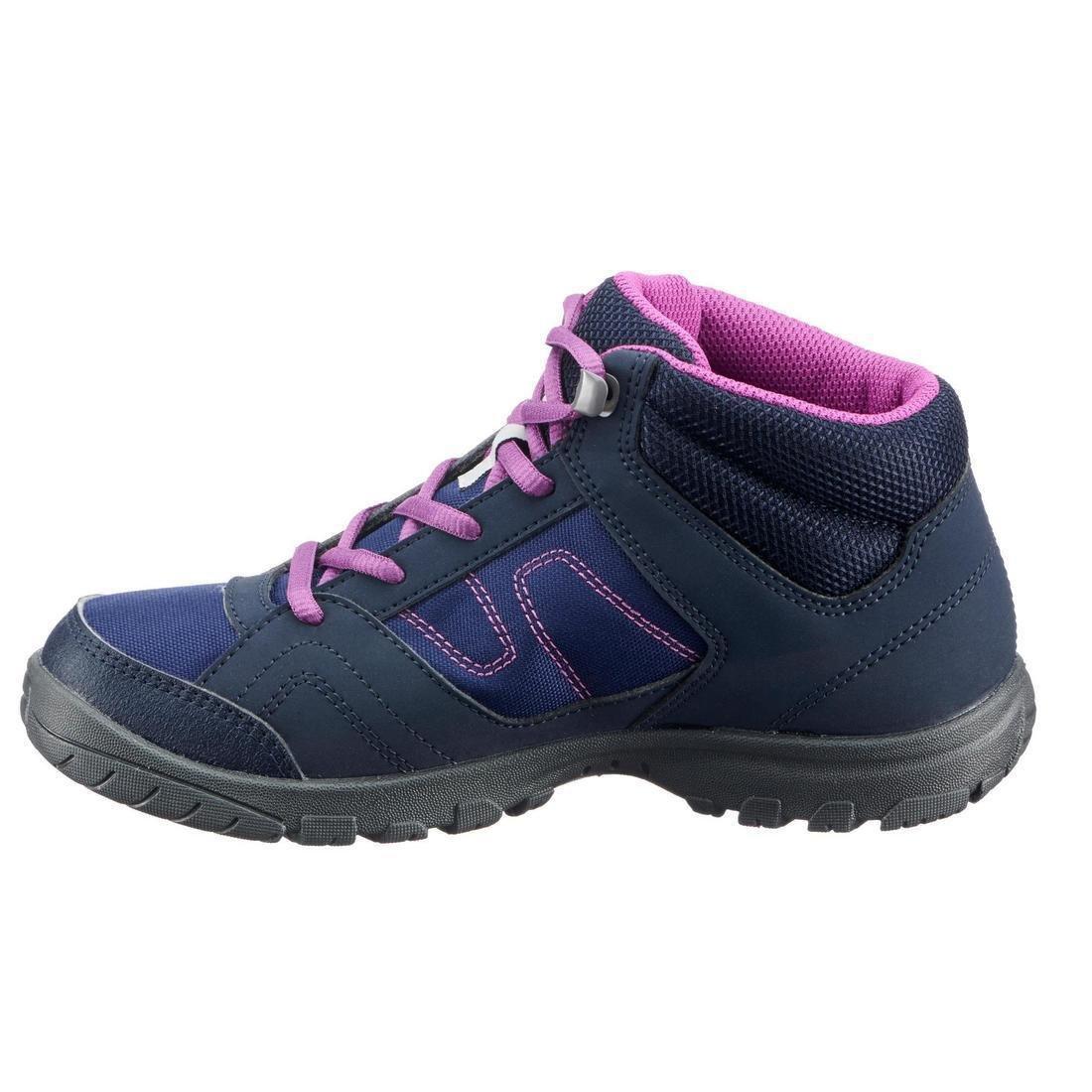 Eu 36 Kids Hiking Boots 35 To 38 Mid Jr Mh100, Grey, , large image number 12