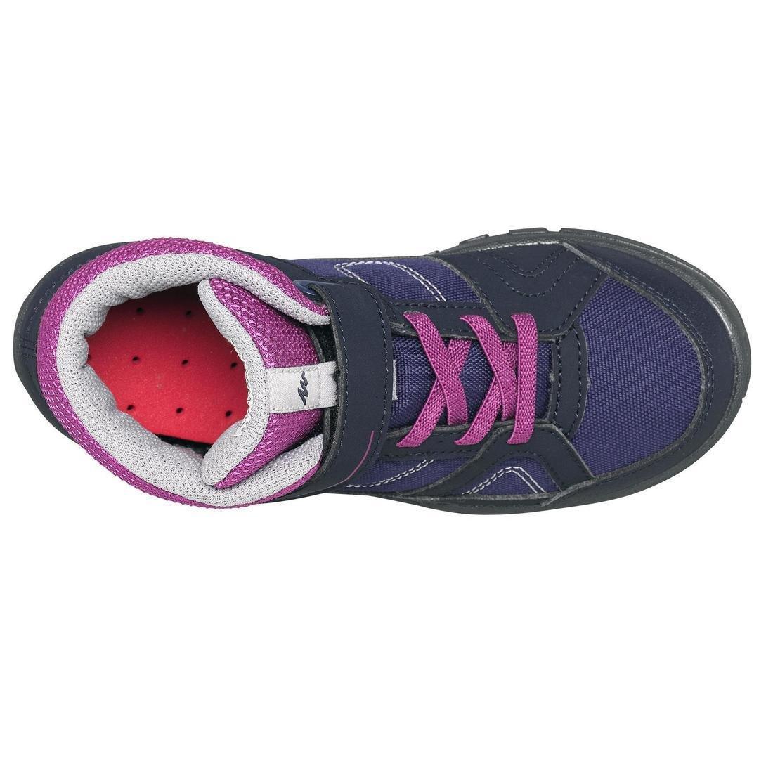 Eu 30  Kids High Top Hiking Shoes Mh 100 Mid Kid 24 To 34, Carbon Grey, , large image number 4