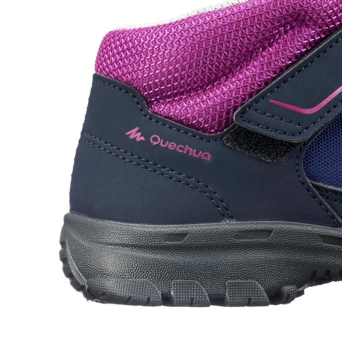 Eu 30  Kids High Top Hiking Shoes Mh 100 Mid Kid 24 To 34, Carbon Grey, , large image number 6
