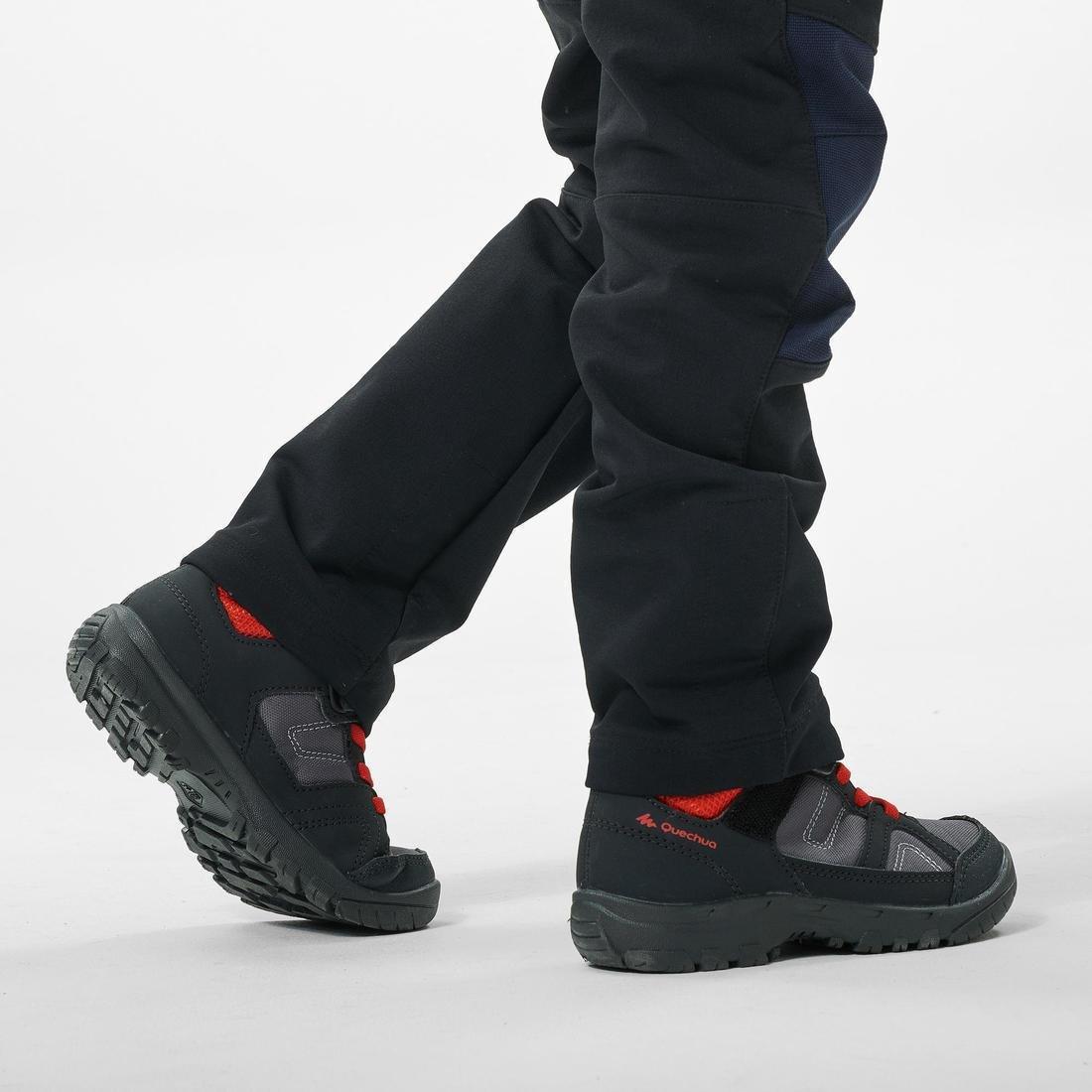 Eu 30  Kids High Top Hiking Shoes Mh 100 Mid Kid 24 To 34, Carbon Grey, , large image number 10