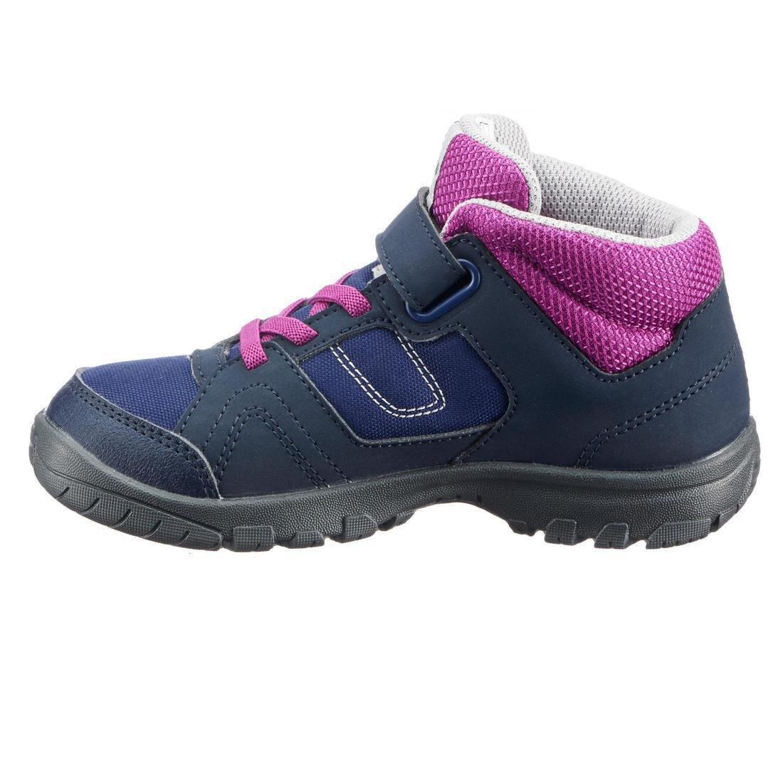 Eu 30  Kids High Top Hiking Shoes Mh 100 Mid Kid 24 To 34, Carbon Grey, , large image number 13