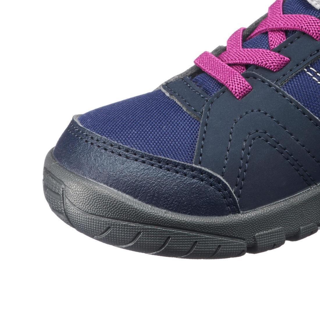 EU 32  Kids High Top Hiking Shoes MH 100 MID, Carbon Grey, , large image number 5