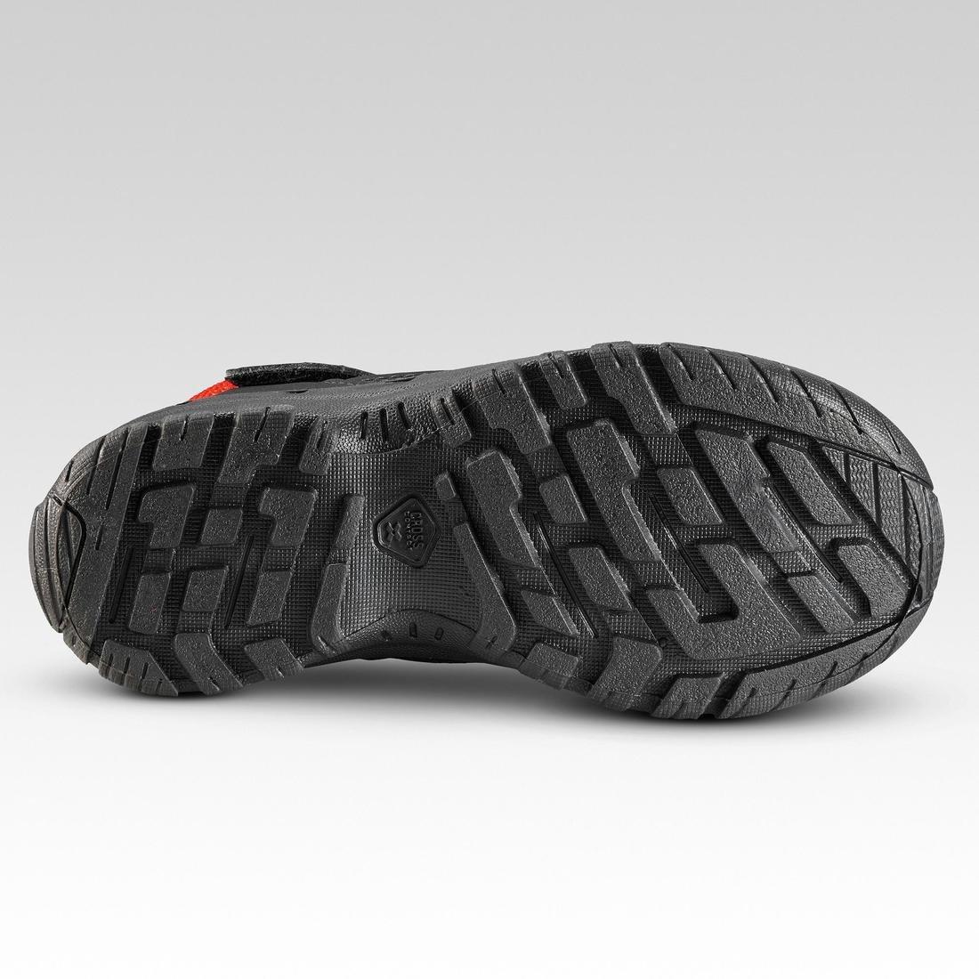 EU 32  Kids High Top Hiking Shoes MH 100 MID, Carbon Grey, , large image number 8