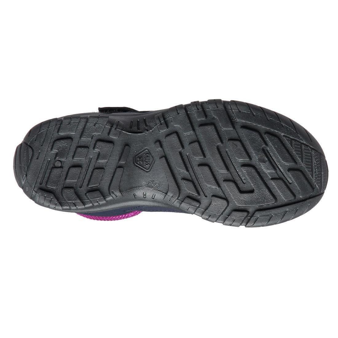EU 32  Kids High Top Hiking Shoes MH 100 MID, Carbon Grey, , large image number 14