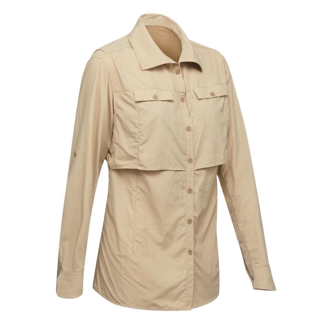XL  Women's Long-Sleeved Shirt, Sand, , large image number 0