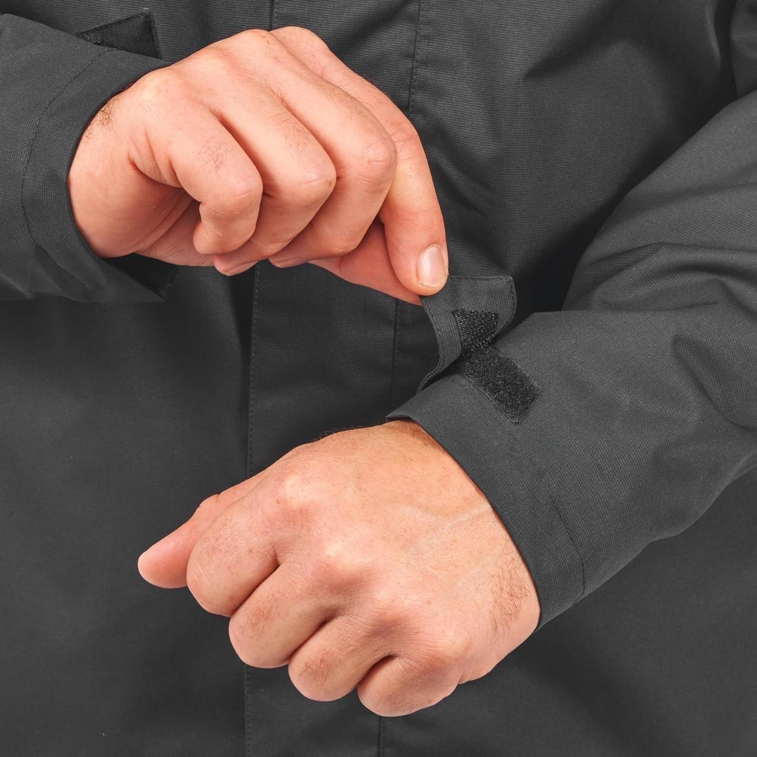 XL Men's Waterproof Mountain Walking Jacket Mh100, Black, No Color, large image number 6