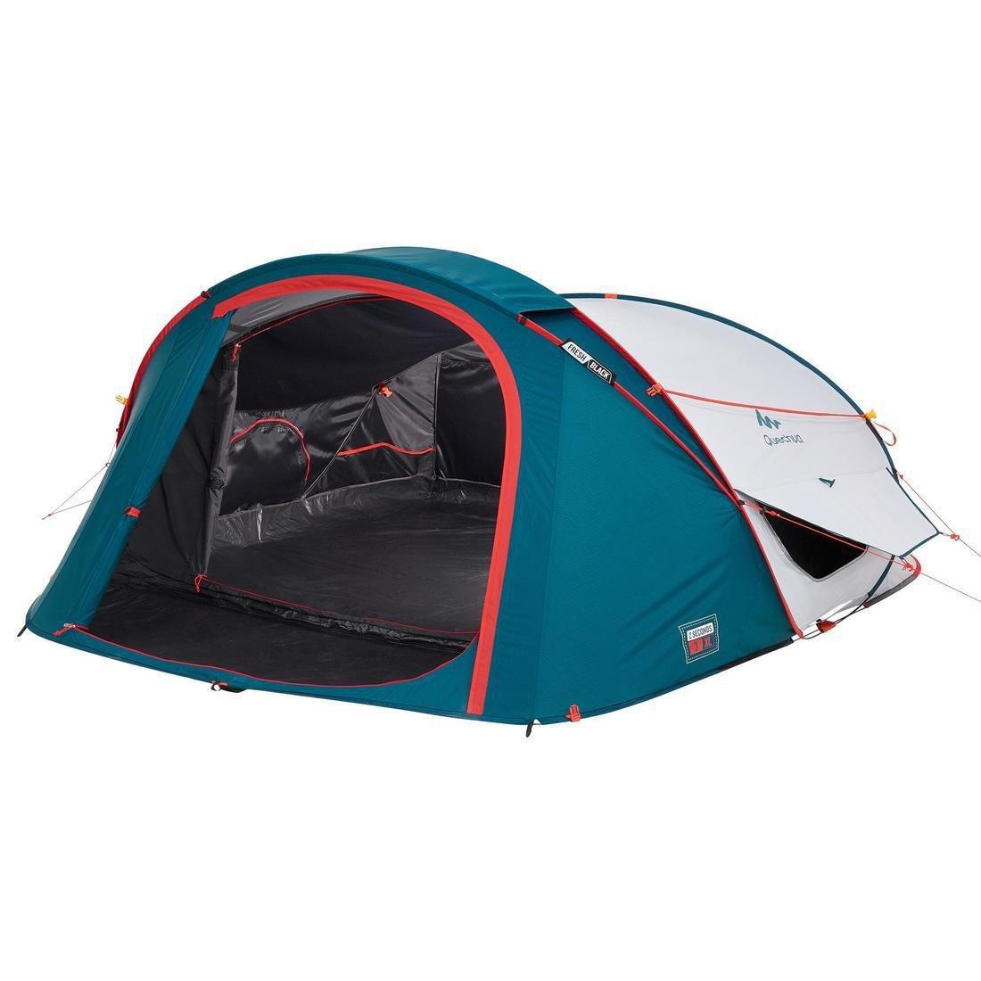 Camping Tent - 2 Seconds - Fresh And Black Xl - 3 Person, Snow White, No Color, large image number 0