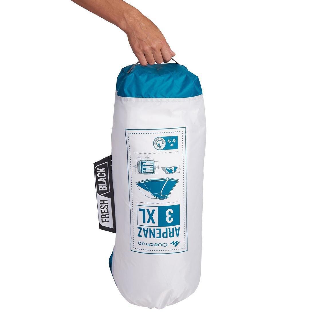 خيمة تخييم تتسع لثلاثة أشخاص - أزرق / أبيض، أبيض, , large image number 2