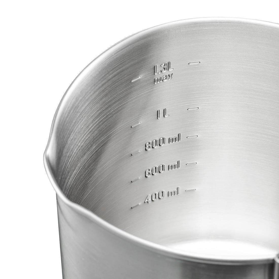 طقم طهي من الفولاذ المقاوم للصدأ لشخصين، رمادي غامق، 1.6L, No Color, large image number 4