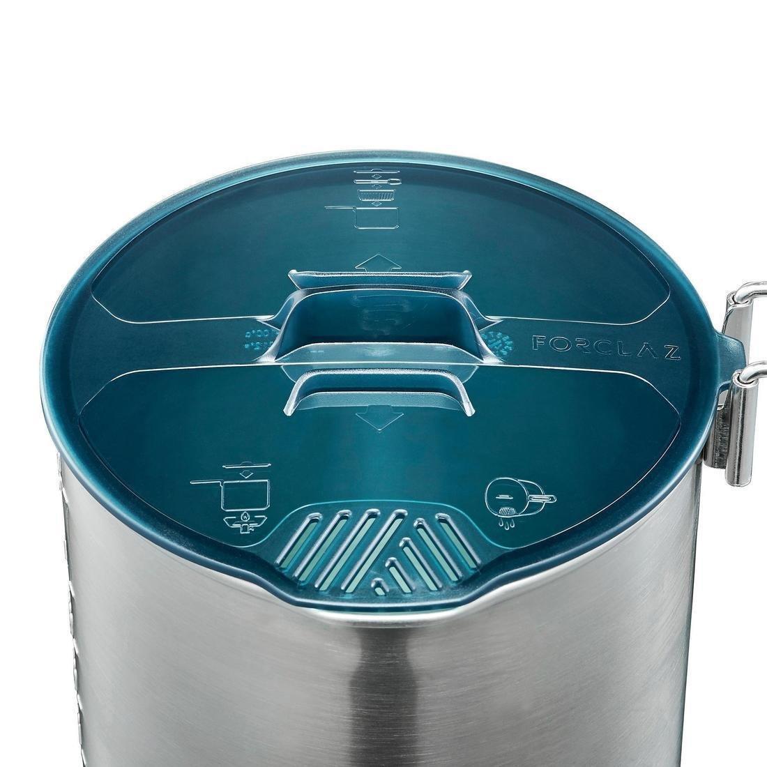 طقم طهي من الفولاذ المقاوم للصدأ لشخصين، رمادي غامق، 1.6L, No Color, large image number 5