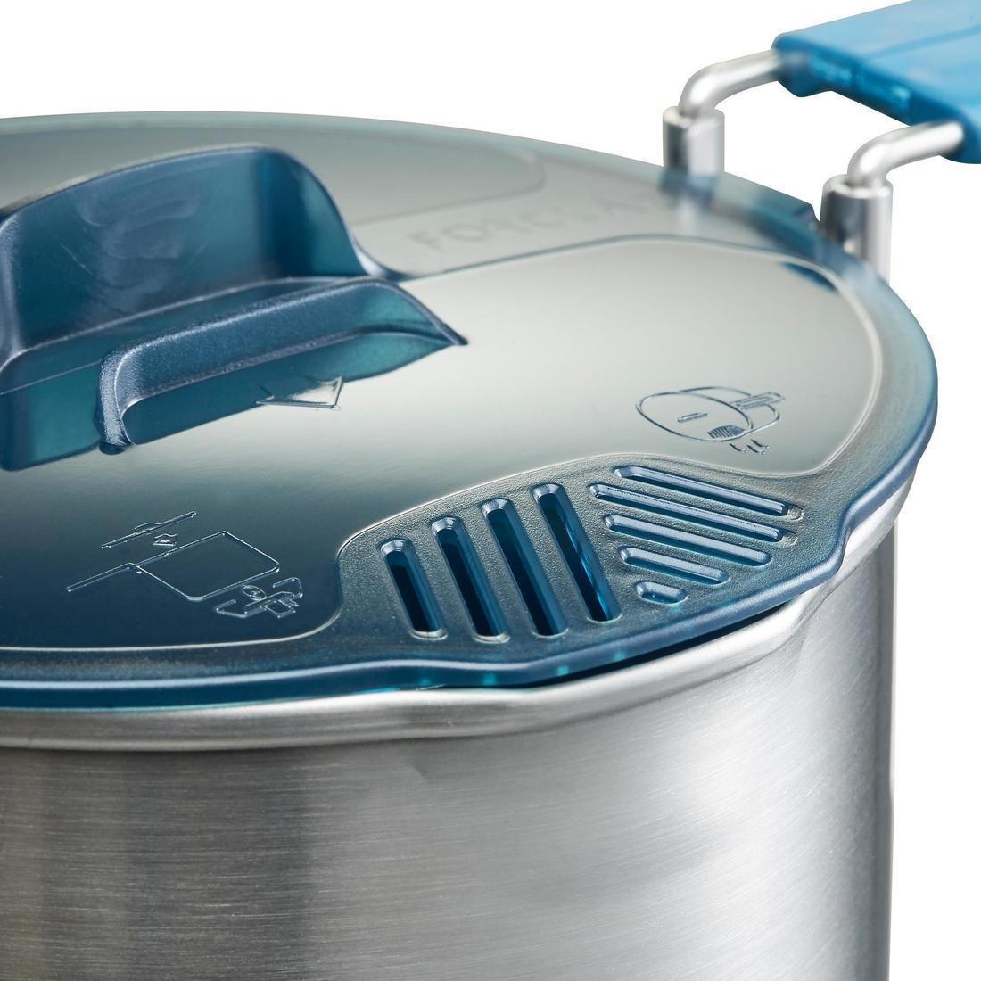 طقم طهي من الفولاذ المقاوم للصدأ لشخصين، رمادي غامق، 1.6L, No Color, large image number 6