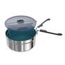 QUECHUA - Hiker'S Camping Stainless Steel Cook Set Mh100 2 People (1.6 L), Dark Grey