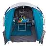 QUECHUA - Camping Tent with Poles Arpenaz 4.1 Fresh and Black - 4 Persons 1 Bedroom, Deep Petrol Blue