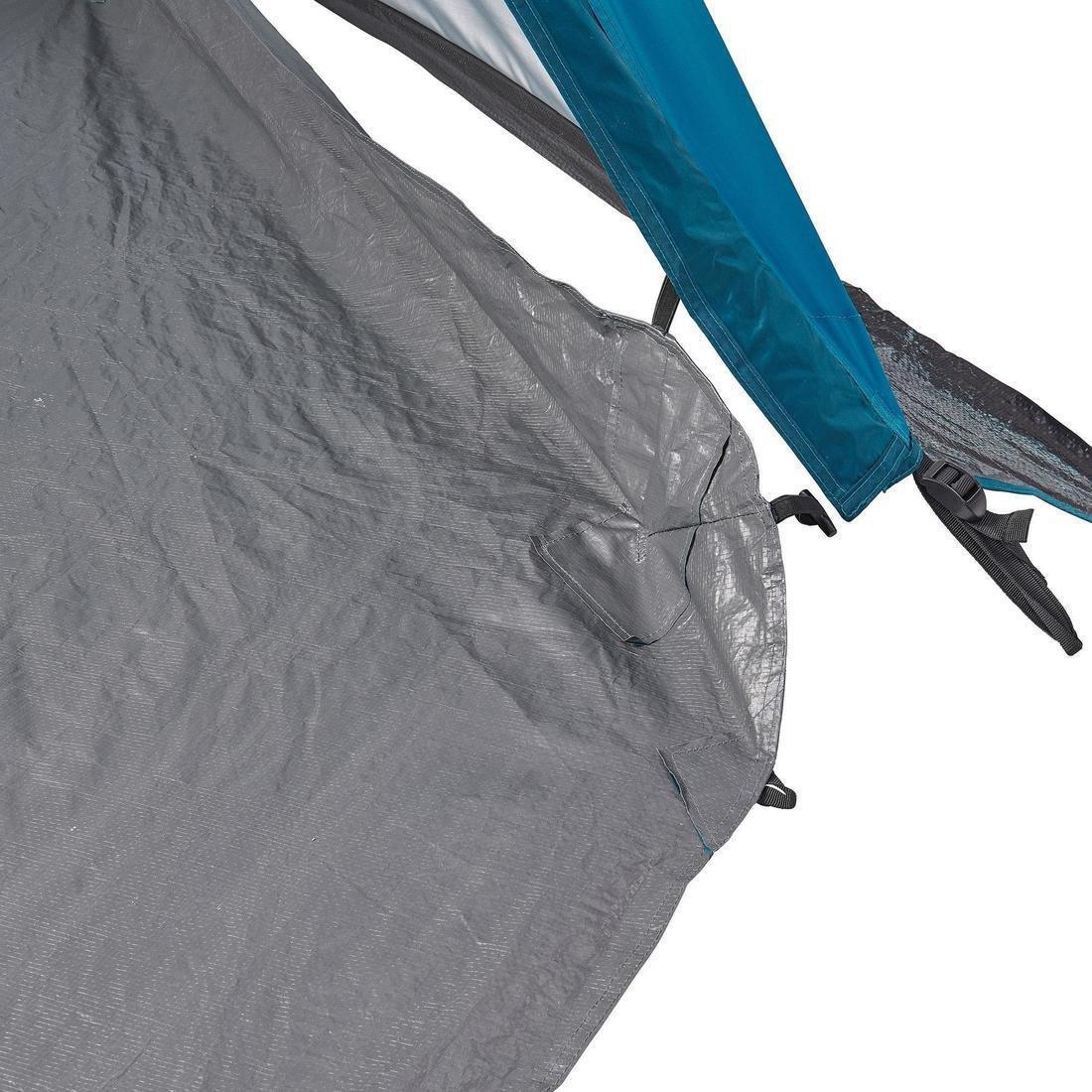 Camping Tent with Poles Arpenaz 4.1 Fresh and Black - 4 Persons 1 Bedroom, Deep Petrol Blue, No Color, large image number 13