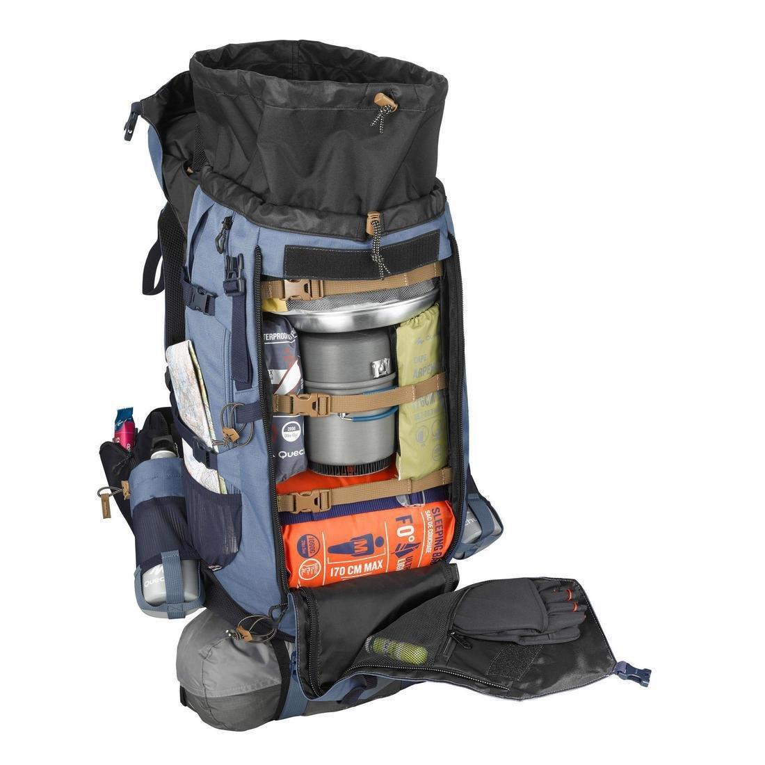 حقيبة ظهر سيمبيوم نسائي للرحلات 60 لتر 50 + 10 لتر - أم تي900، أزرق رمادي, No Color, large image number 4