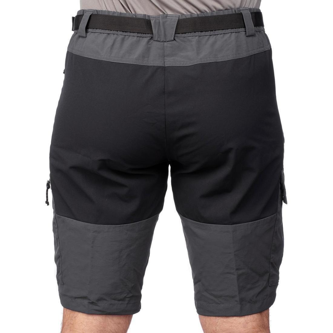 XL Men's Mountain Trekking Durable Shorts - Trek 500, Grey, No Color, large image number 4