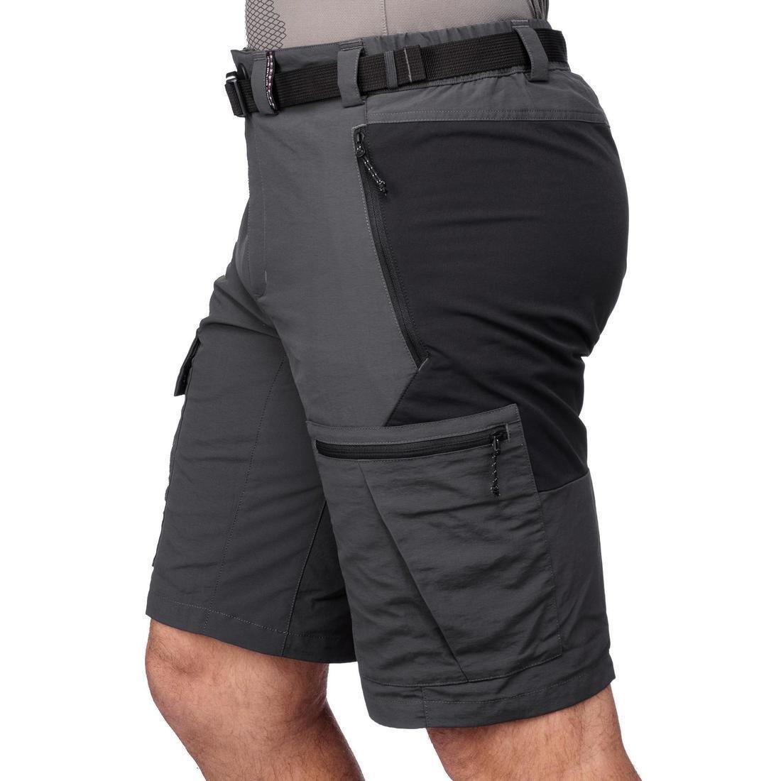 XL Men's Mountain Trekking Durable Shorts - Trek 500, Grey, No Color, large image number 5