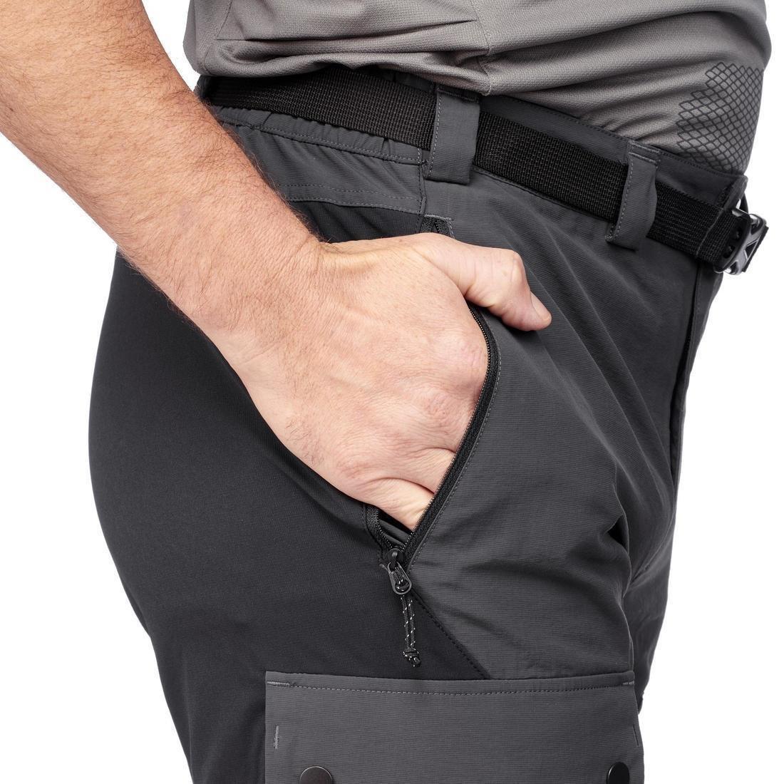 XL Men's Mountain Trekking Durable Shorts - Trek 500, Grey, No Color, large image number 8