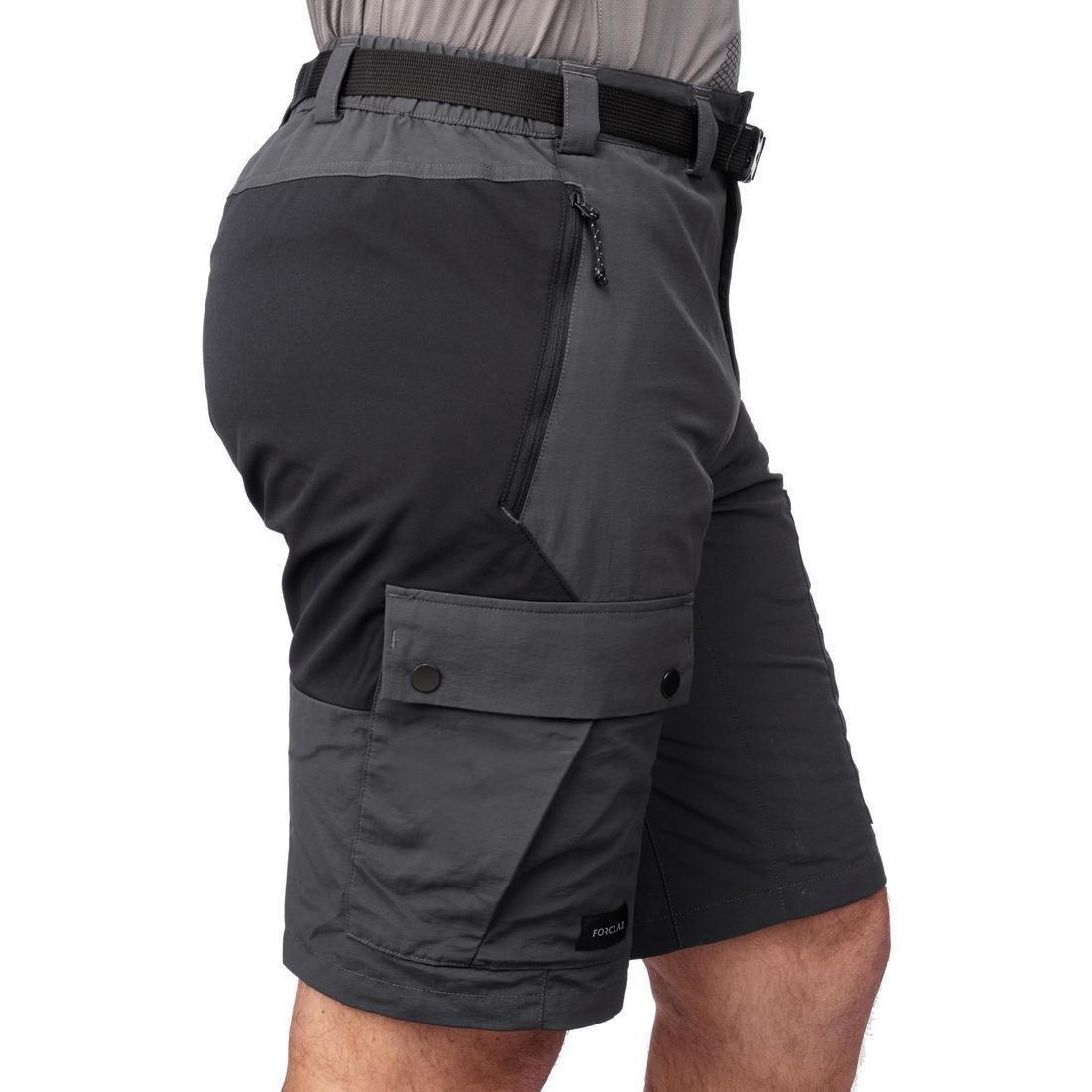 XL Men's Mountain Trekking Durable Shorts - Trek 500, Grey, No Color, large image number 14