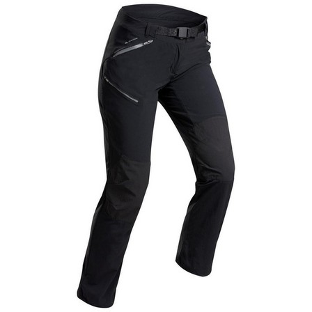 QUECHUA - W34 L31 Women's mountain hiking trousers - MH500, Black