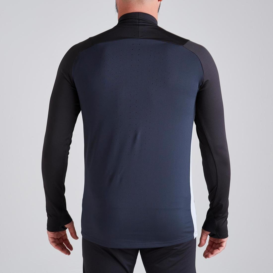 Large  T500 Adult 1/2 Zip Football Training Sweatshirt, Black, No Color, large image number 3