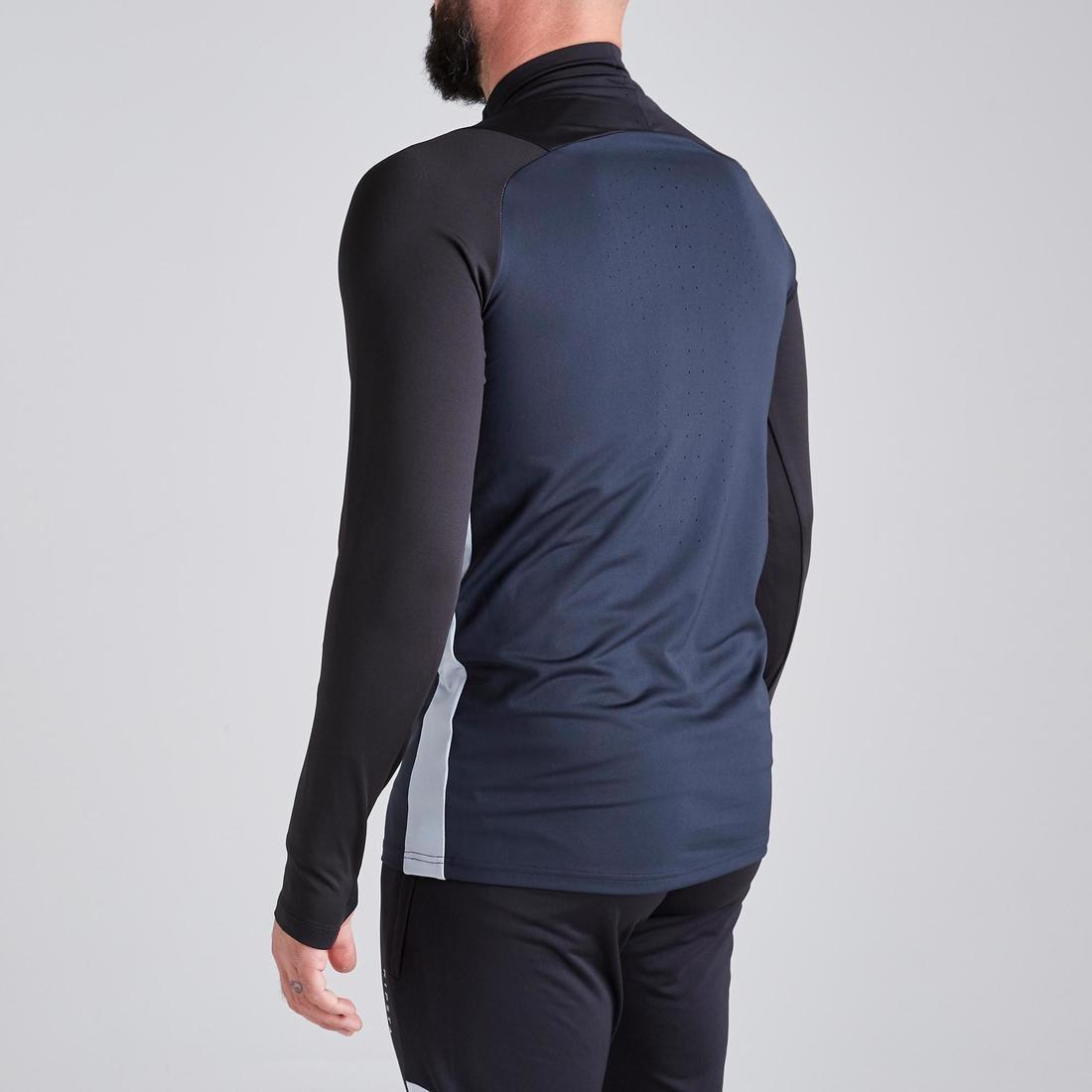 Large  T500 Adult 1/2 Zip Football Training Sweatshirt, Black, No Color, large image number 4